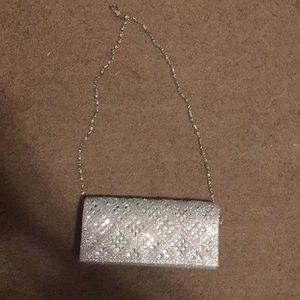 Sparkly Silver Clutch
